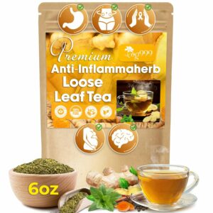 TOG999 Anti-Inflammaheb Loose Leaf Tea 100% Natural Blend of Ginger 6oz 100 cups