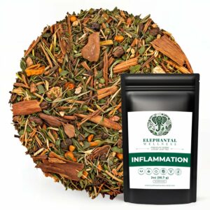 Elephantal Wellness Premium Inflammation Herbal Tea Caffeine Free Loose Leaf 2oz 20 Servings