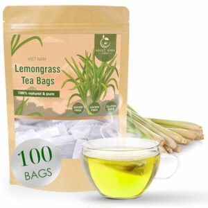 HAT ANH FARM Premium Lemongrass Tea Bags 100% Natural Dried Lemongrass Sugar Free Caffeine Free No Additives