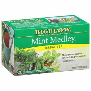 Bigelow Tea Mint Medley Herbal Tea Caffeine Free Mint Tea with Spearmint and Peppermint Pack of 6 120 Total Tea Bags