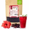 Soeos Organic Hibiscus Flower Herbal Tea 1lb 16oz Whole Dried Petals Caffeine Free & Naturally Refreshing Floral Blends