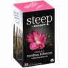 steep by Bigelow Organic Rooibos Hibiscus Herbal Tea Caffeine Free 20 Count Pack of 6 120 Total Tea Bags