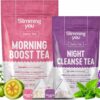 TAOISTEA 14 Day Detox Tea for Weight Loss Body Cleanse Metabolism Boost Morning Boost and Night Cleanse Teas