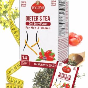 Hyleys Dieter's Tea with Goji Berry Flavor 14 Tea Bags Slimming Weight Loss Detox Cleanse Tea