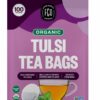 FGO Organic Tulsi Holy Basil Tea 100 Count Eco-Conscious Herbal Tea Bags Caffeine Free Pack of 1