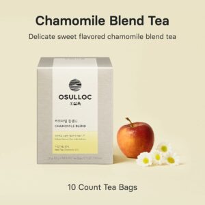 OSULLOC Chamomile Blend Tea Chamomile & Sweet Apple scent 10 count x 0.5oz Decaffeinated Herbal tea