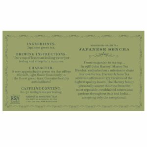Harney & Sons Japanese Sencha Green Tea 50 Tea Bags
