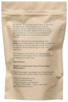 Organic Peppermint 15-20 Servings Eco Conscious Zip Pouch Caffeine Free 0.88 Ounce Small