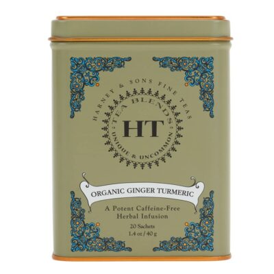 Harney & Sons HT Organic Ginger Turmeric Tea 20 Sachets of Soothing Ginger Turmeric Tea