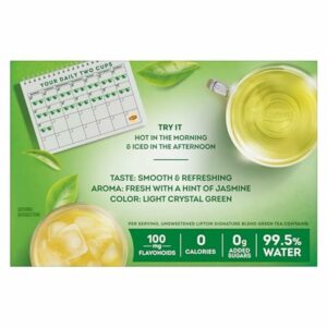 Lipton Signature Blend Green Tea Bags Unsweetened Teabags for Hot Tea or Iced Tea with Caffeine and Flavonoids 40 Total Tea Bags