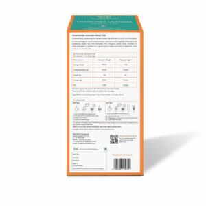 TeaNOURISH Chamomile Lavender Green Tea 20 Count Pyramid Tea Bags Relaxing Chamomile Sleep Tea Bedtime Tea 100% NATURAL INFUSION