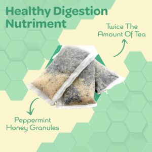True Honey Peppermint Tea Bags Honey Crystals Blended in Every Sachet All Natural Organic Herbal Caffeine Free Tea Bag 24 Count