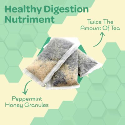 True Honey Peppermint Tea Bags Honey Crystals Blended in Every Sachet All Natural Organic Herbal Caffeine Free Tea Bag 24 Count