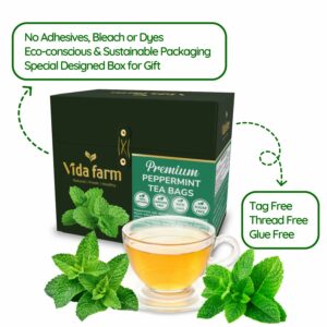 VIDA FARM 125 Peppermint Tea Bags 100% Natural Peppermint Herbal Tea Bags No Caffeine