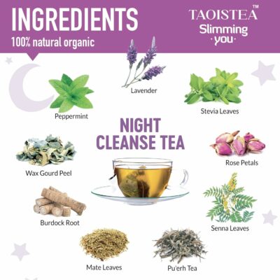 TAOISTEA 14 Day Detox Tea for Weight Loss Body Cleanse Metabolism Boost Morning Boost and Night Cleanse Teas