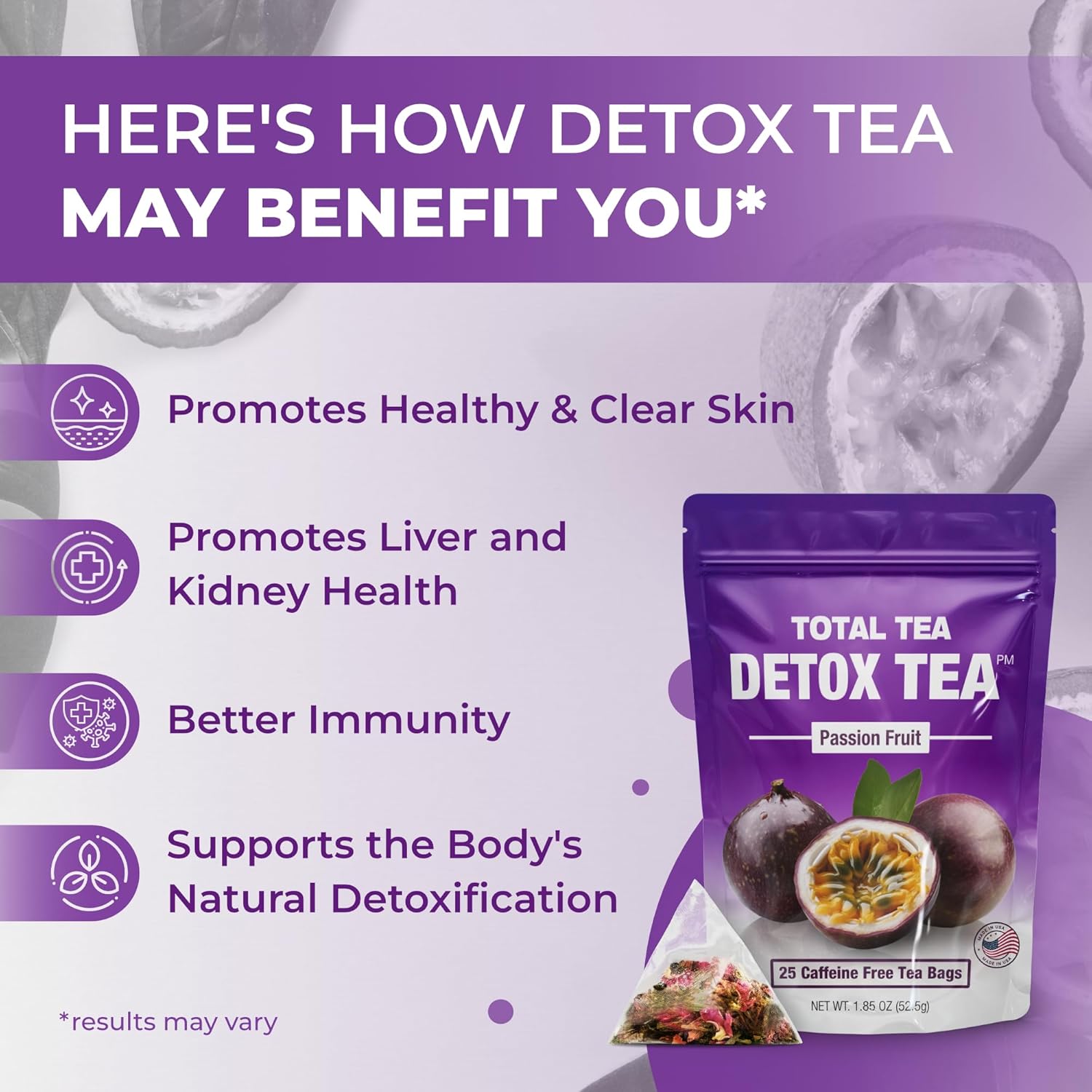 Total Tea SIimming Detox Tea Caffeine Free 25 Day Detox Herbal Tea with Chamomile