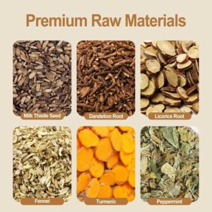 FullChea Detox Tea Bags 50 Teabags Liver Detox Tea Liver Cleansing and Support