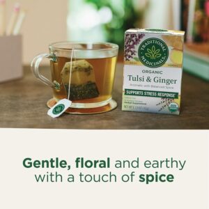 Traditional Medicinals Tea Organic Tulsi & Ginger 16 Tea Bags
