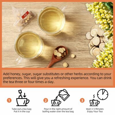 Licorice Root Tea Bag Made with Pure & Natural Sweetness Wild Licorice Root No Caffeine 40 TeaBags