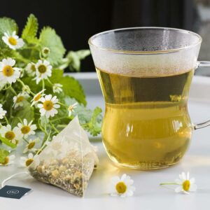 REVOLUTION TEA® German Organic Golden Chamomile Herbal Tea Bags HELP German Chamomile & Lemon Balm Herbal Tea 20 Teabags