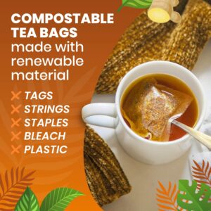 Organic Ginger Tea 100 Tea Bags Organic Herbal Tea From Single Origin Caffeine Free Cederberg Tea Company
