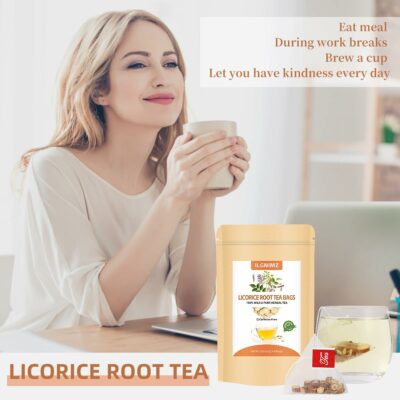 Licorice Root Tea Bag Made with Pure & Natural Sweetness Wild Licorice Root No Caffeine 40 TeaBags