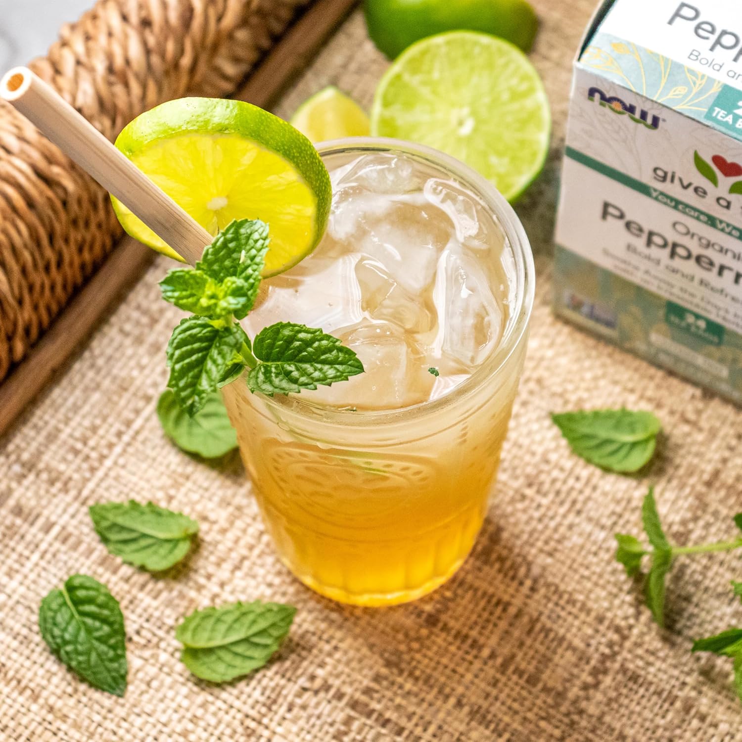 NOW Foods Give a Tea™ Organic Peppermint Tea Caffeine Free 24 bags