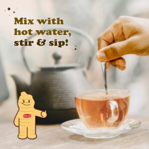 Pocas Honey Ginger Instant Tea Powder 2 Pack with Ginger Extract & Real Honey Caffeine Free Tea 20 Packets per Box