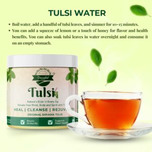 Danodia Foods Himalayan Tulsi Leaves Holy Basil Dried 100% Natural Tulsi Tea Packed in Sealed Plastic Can