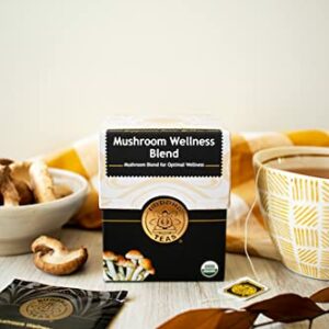 Buddha Teas Organic Mushroom Wellness Blend Herbal Tea For Health & Wellbeing Caffeine Free 18 Tea Bags Pack of 1