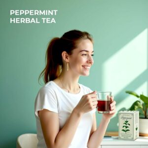 Life Plus Style Gourmet Of The Earth Organic Pure Peppermint Herbal Tea Refreshing Minty & Cool Flavor Caffeine Free 30 Tea Bags