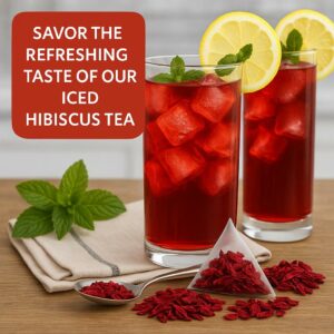 Tozzy Organic Hibiscus Tea 30 Count Pyramid Tea Bags Pure Ingredients