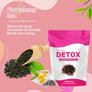 Natural Herbal Tea Caffeine Free Bloating Comfort & Digestive Calm with Ginseng & Peppermint 28 Easy Brew Tea Bags 1PCS