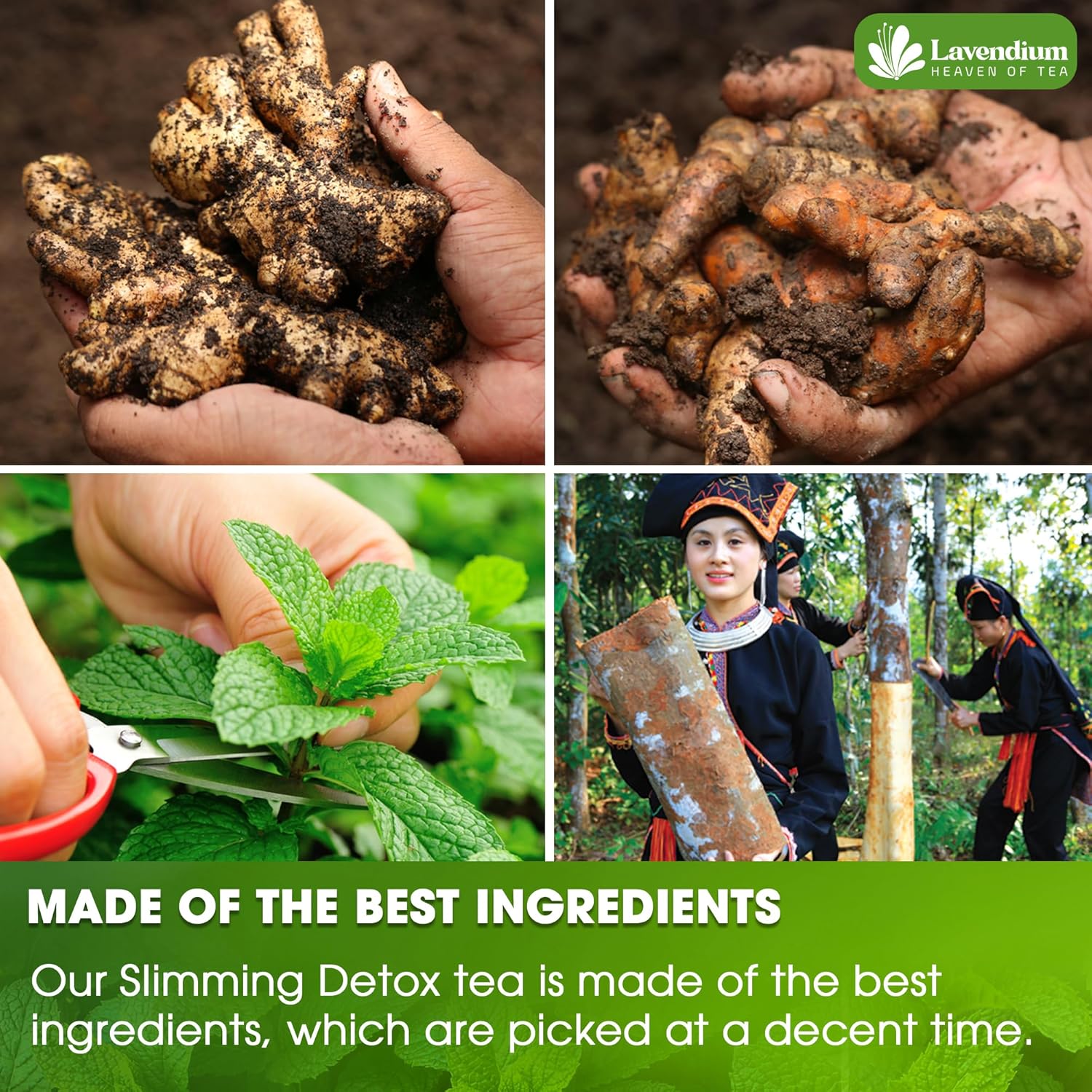 60 Bags SIimming Detox Tea Caffeine Free Herbal Tea with Chamomile