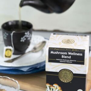 Buddha Teas Organic Mushroom Wellness Blend Herbal Tea For Health & Wellbeing Caffeine Free 18 Tea Bags Pack of 1
