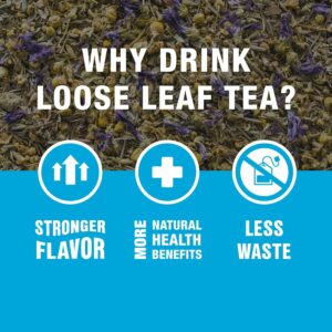 Tiesta Tea Lavender Chamomile Herbal Tea Loose Leaf Calming Blend with Chamomile and Lavender Caffeine Free Herbal Resealable Bulk Pouch 200 Cups 8 Ounce