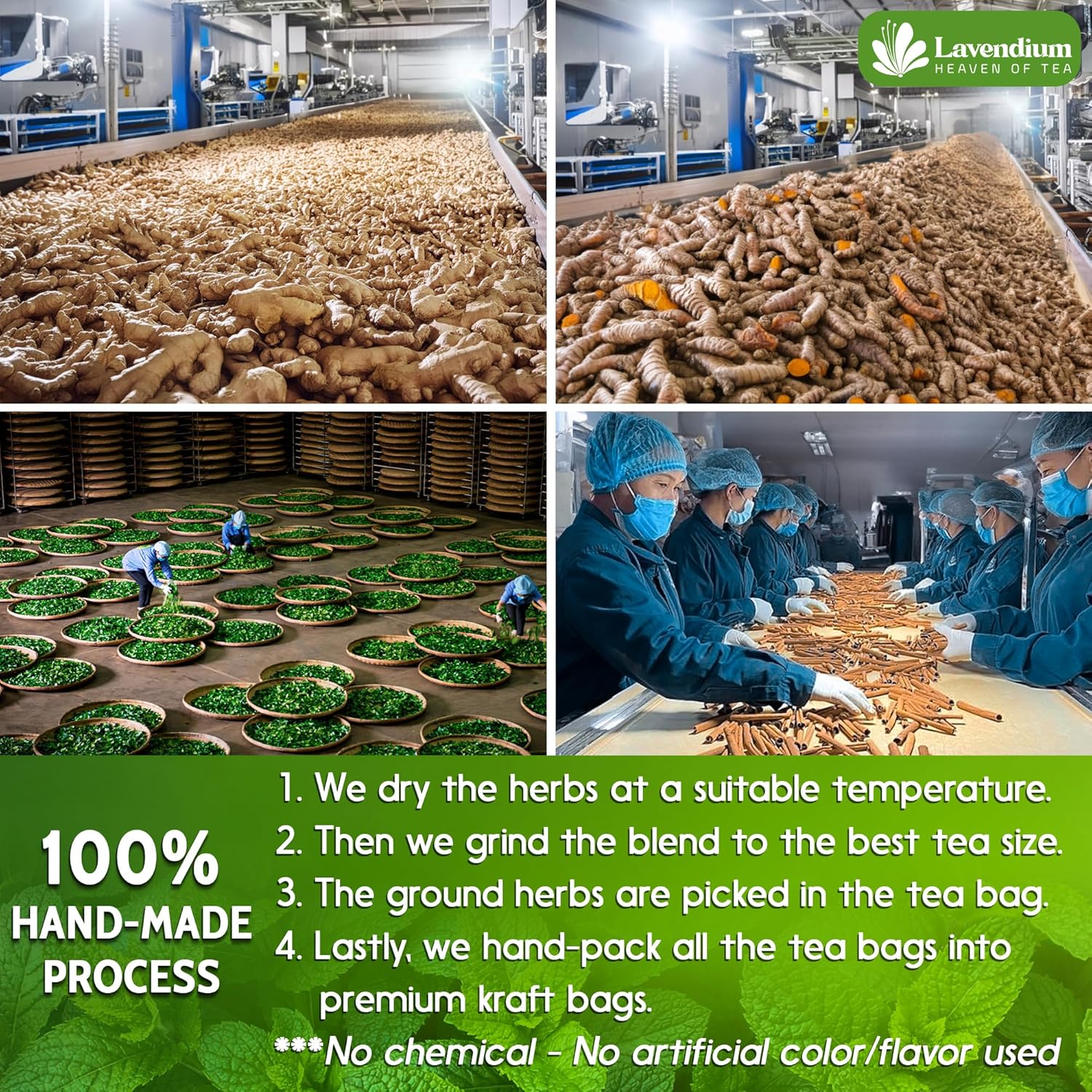 60 Bags SIimming Detox Tea Caffeine Free Herbal Tea with Chamomile