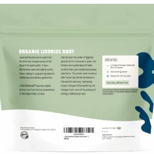 J Mac Botanicals Organic Licorice Root Tea Cut and Sifted Dried Herb