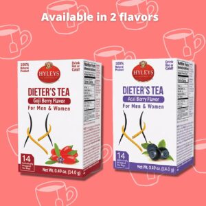 Hyleys Dieter's Tea with Goji Berry Flavor 14 Tea Bags Slimming Weight Loss Detox Cleanse Tea