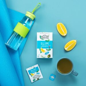 Ahmad Tea Green Tea Lemon Mate & Matcha Slim Natural Benefits Teabags 20 Teabags Pack of 1