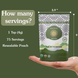 Ancient Roots Tulsi Powder 100% Pure & Natural