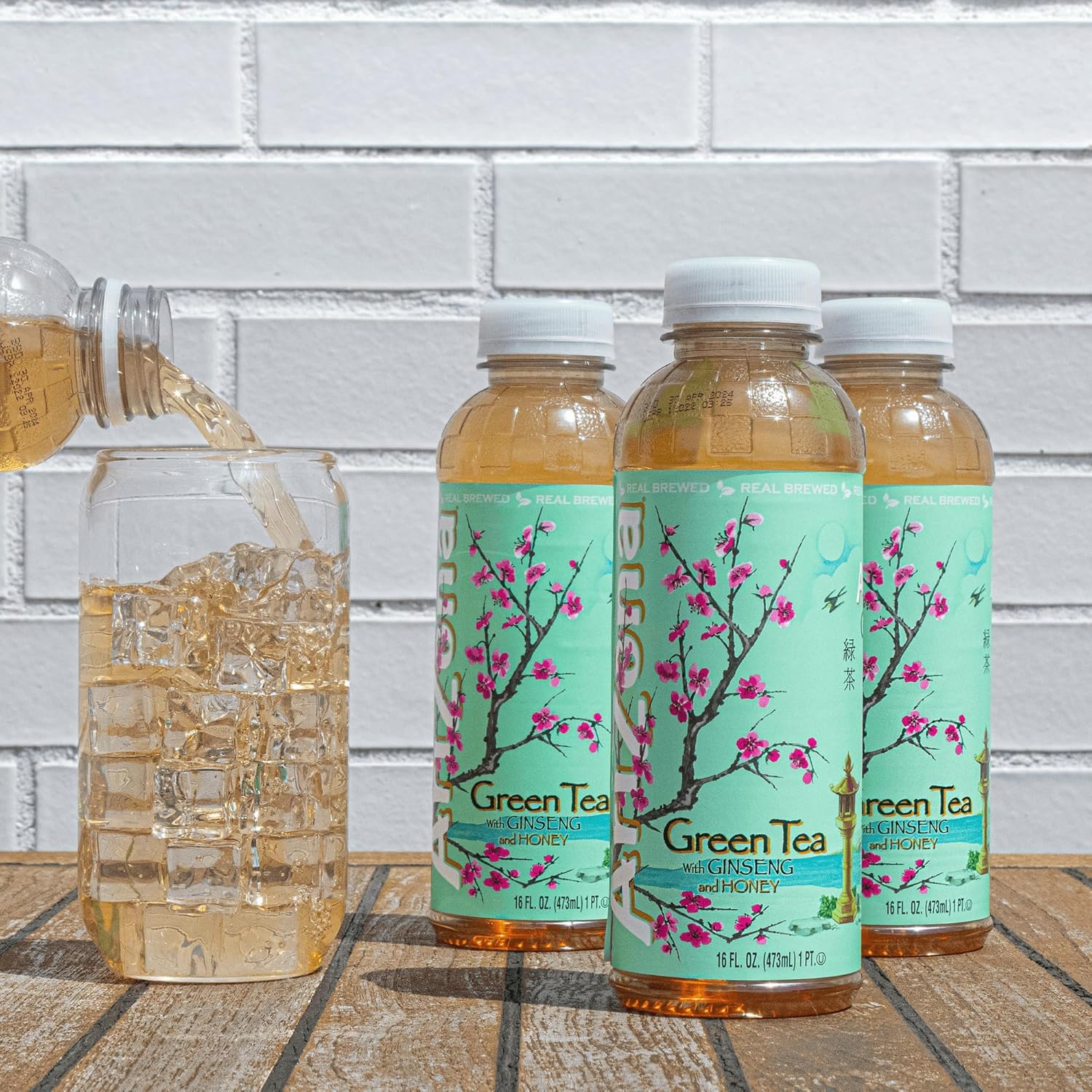 Arizona Green Tea with Ginseng and Honey 16 Fl Oz Pack of 12