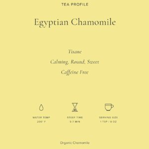Art of Tea Organic Egyptian Chamomile Tea Bags Naturally Caffeine Free 12 Count Sampler Box