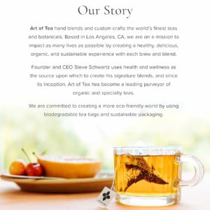 Art of Tea Organic Egyptian Chamomile Tea Bags Naturally Caffeine Free 12 Count Sampler Box