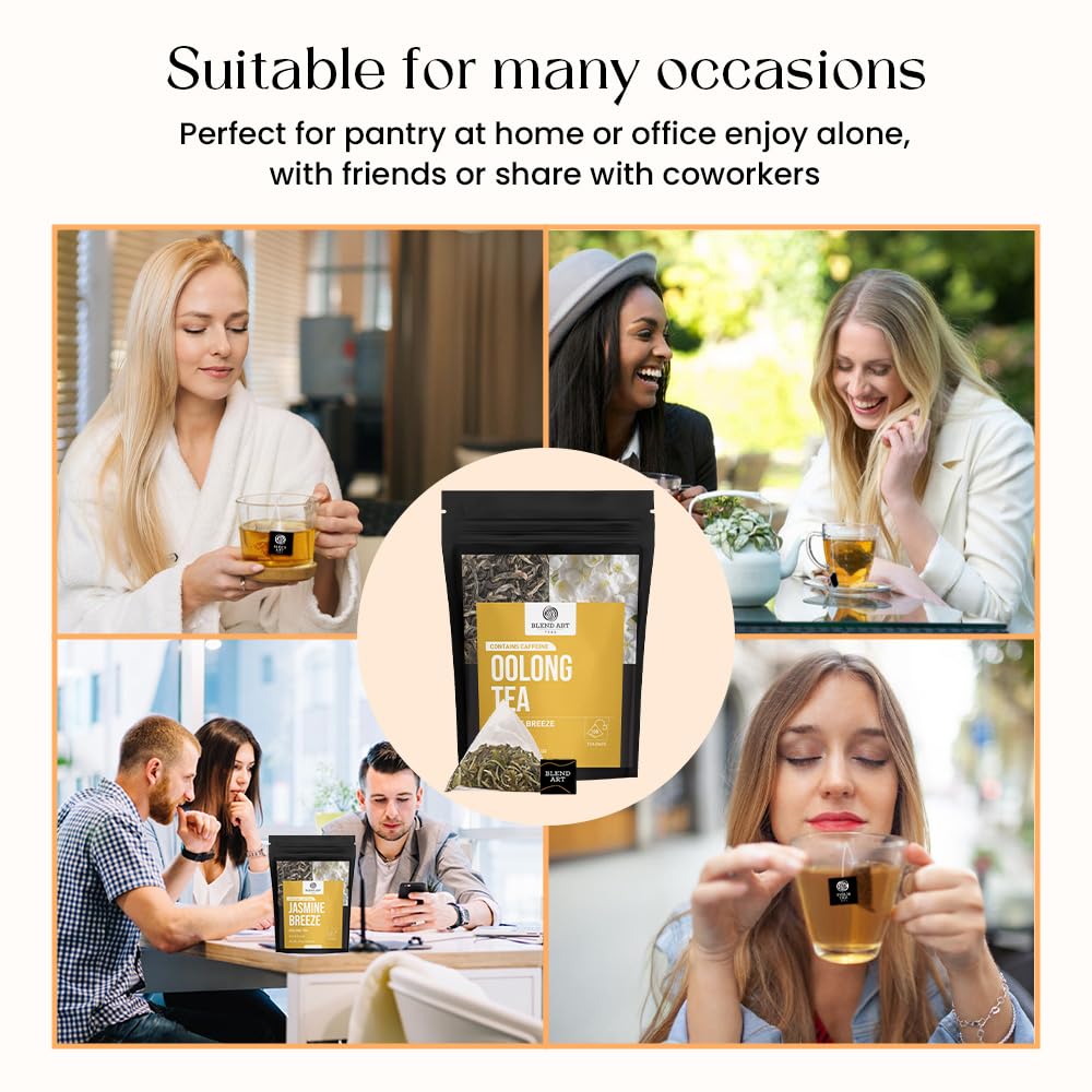 Blendart Jasmine Oolong Tea bags for weight loss 100 Count