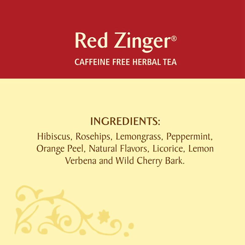 Celestial Seasonings Hibiscus Tea Red Zinger Herbal Tea Caffeine Free ...