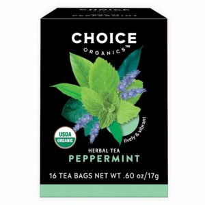 Choice Organic Peppermint Tea 1 Pack Caffeine Free 16 Organic Herbal Tea Bags