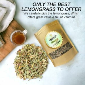Cure wid Pure Organic Dried Lemongrass Cut & Sifted 4oz in a Resealable Bag