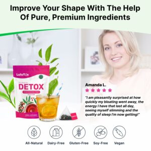 Detox Tea Healthy for Detox Cleanse Weight and Digestive Health Women & Men Peach Flavor 28 Servings
