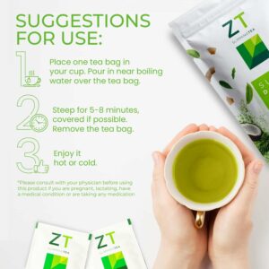 Dr. Zisman ZT Slimming Matcha Coconut Herbal Tea Blend with Senna Leaf 28 Tea Bags